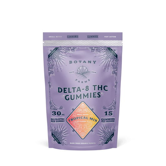 Tropical Mix Delta-8 THC Gummies: 15 Pack from Botany Farms