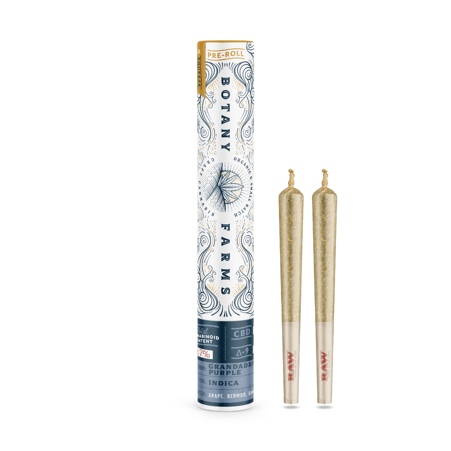 CBD Grandaddy Purple Pre-Roll (2 Half Grams)