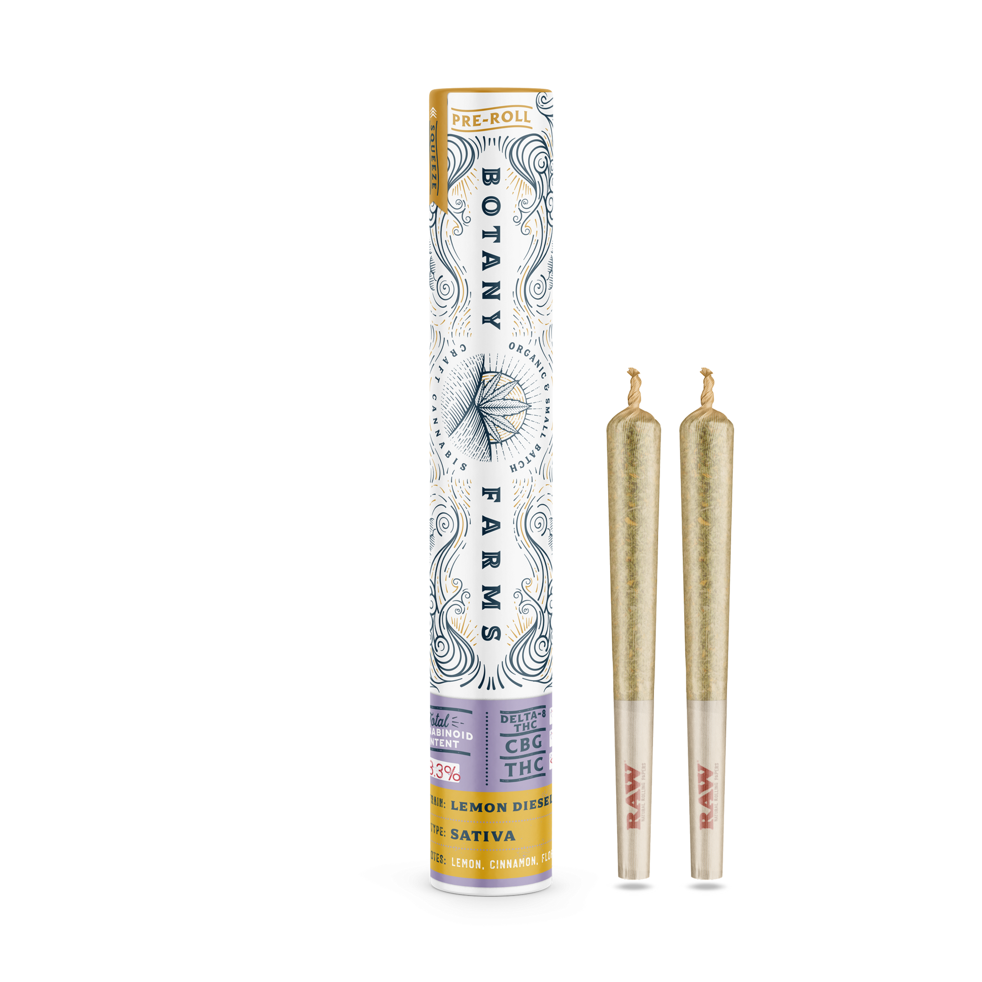 Delta-8 Lemon Diesel CBG Pre-Roll (2 Half Grams)